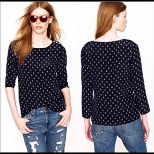 J crew anchor silk top